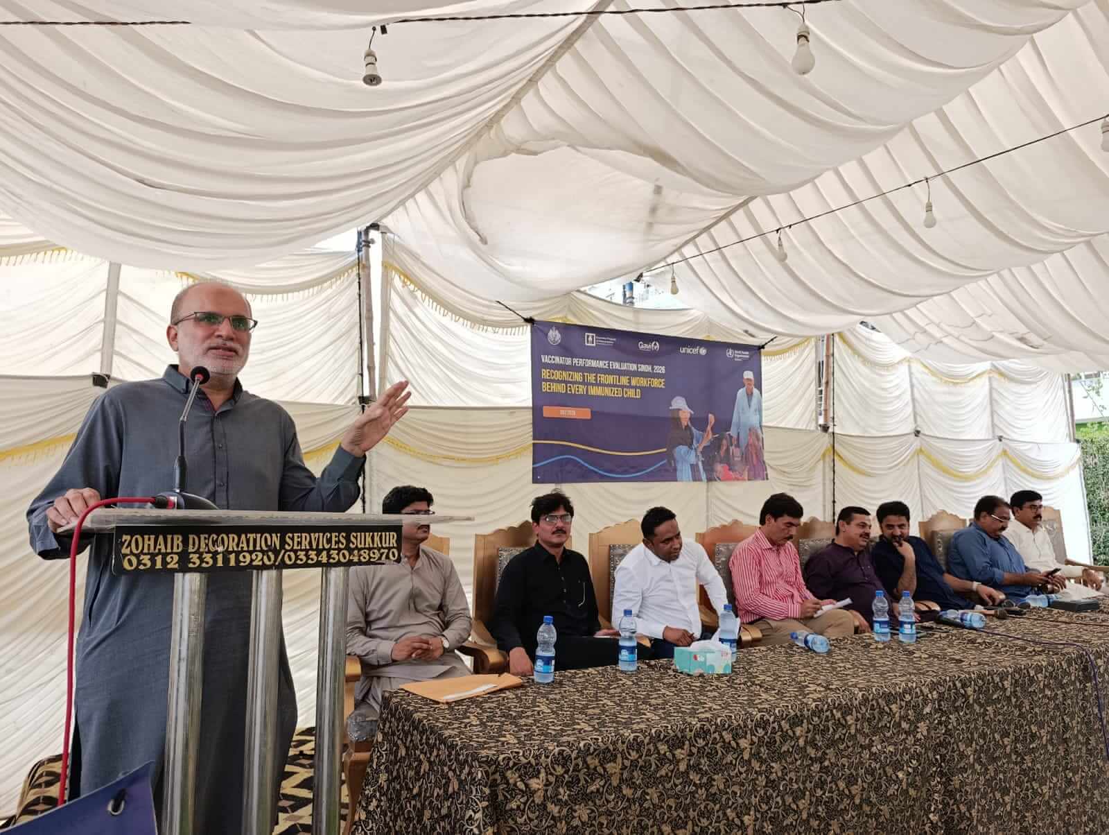 Khuli Kachehri with Vaccinators – District Sukkur
